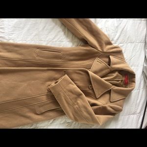 Long camel winter jacket